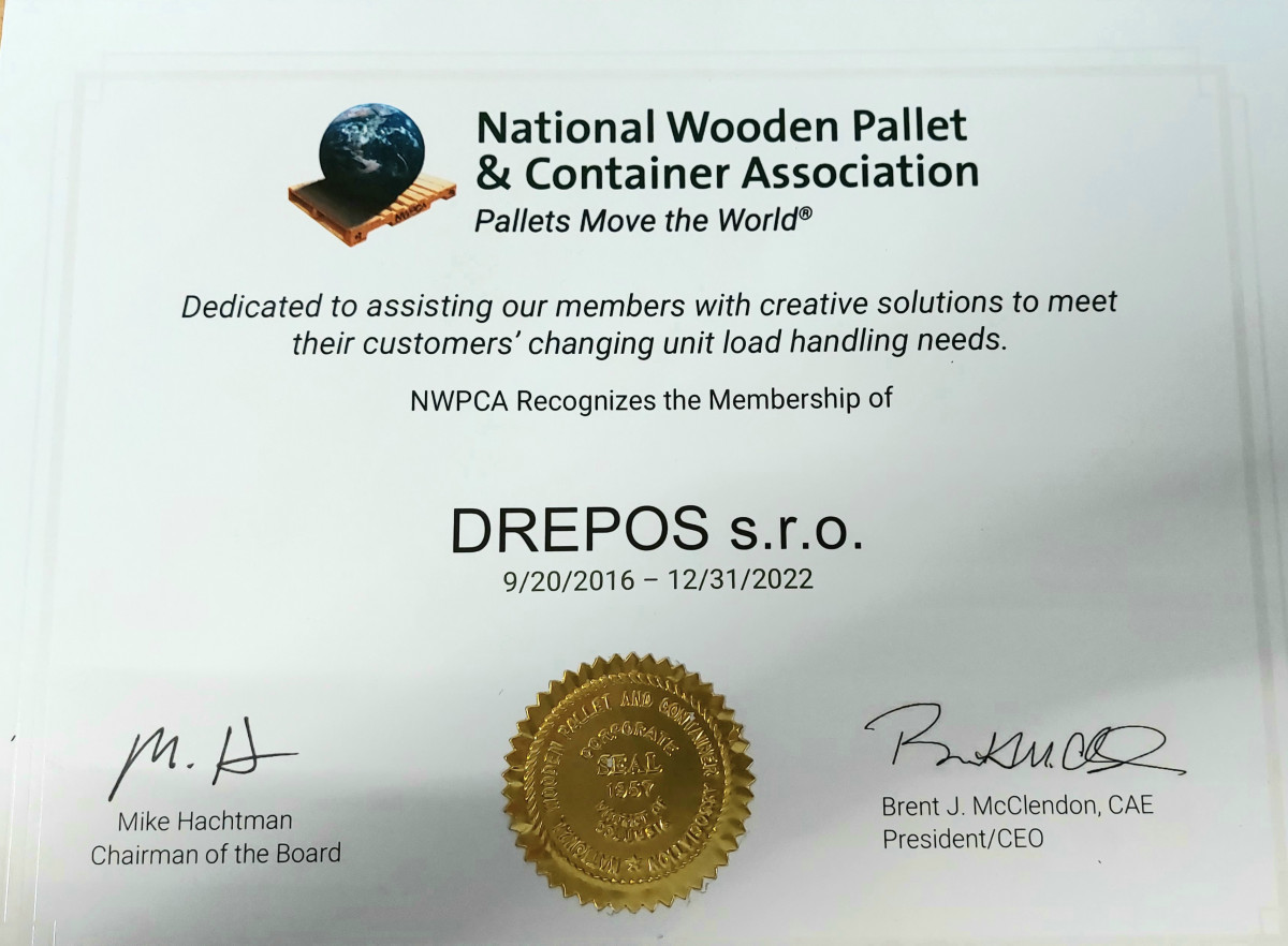 Členstvo v americkej Národnej asociácii výrobcov drevených debien a paliet NWCPA